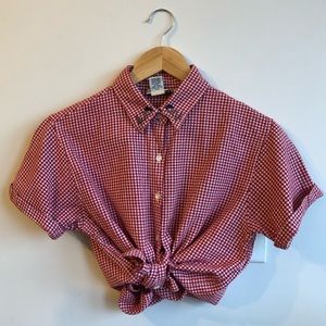 Vintage Floral Embroidered Button Up